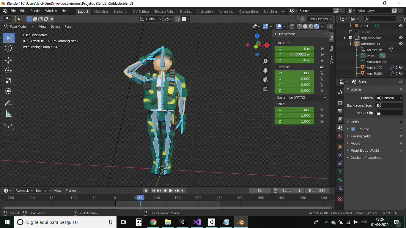 How To Make Any 3D Character T Pose In Blender 