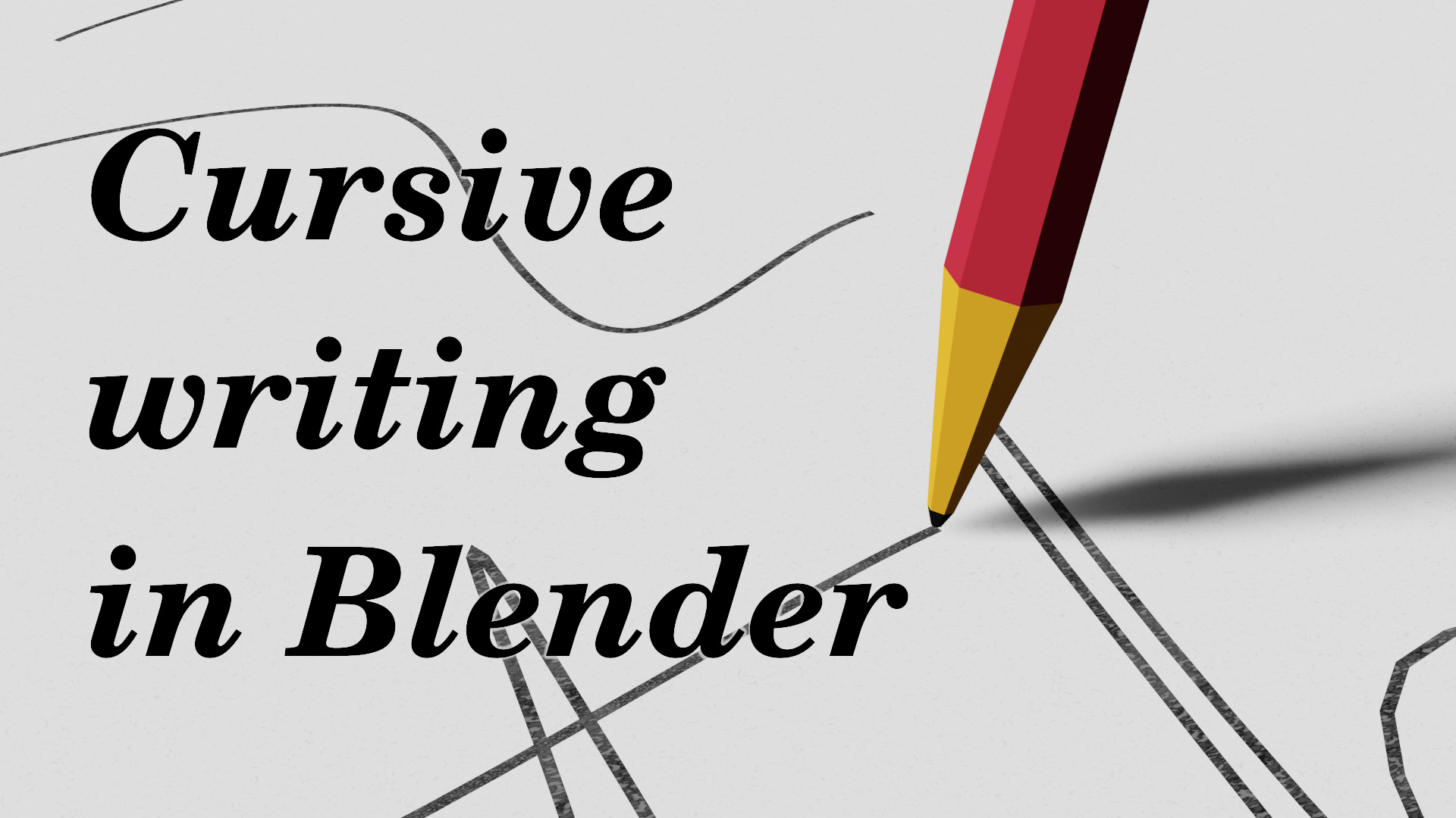 Cursive writing with flowing pencil animation tutorial - Video