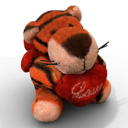 BlendFab Tiger Toy 3D Model Scanned