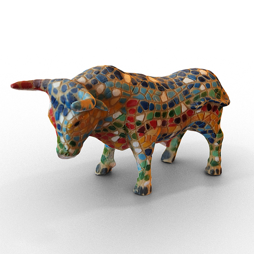 BlendFab Bull Figurine 3D Model Scanned