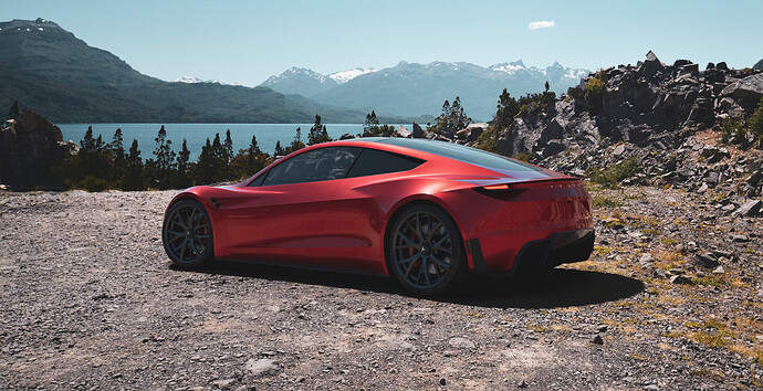 Tesla roadster - Luxcore - PDRA-9