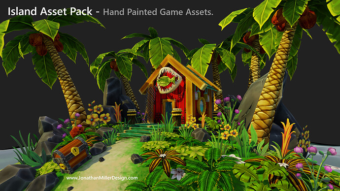 JMD Game Assets Hand Painted Diarama Main View