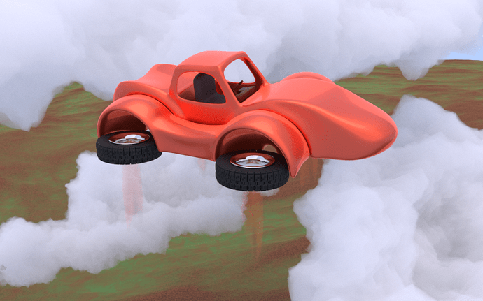 Little Red Hover Car