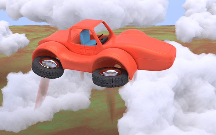 Little Red Hover Car