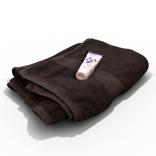 BlendFab Folded Towel with Creme 3D Model Scanned