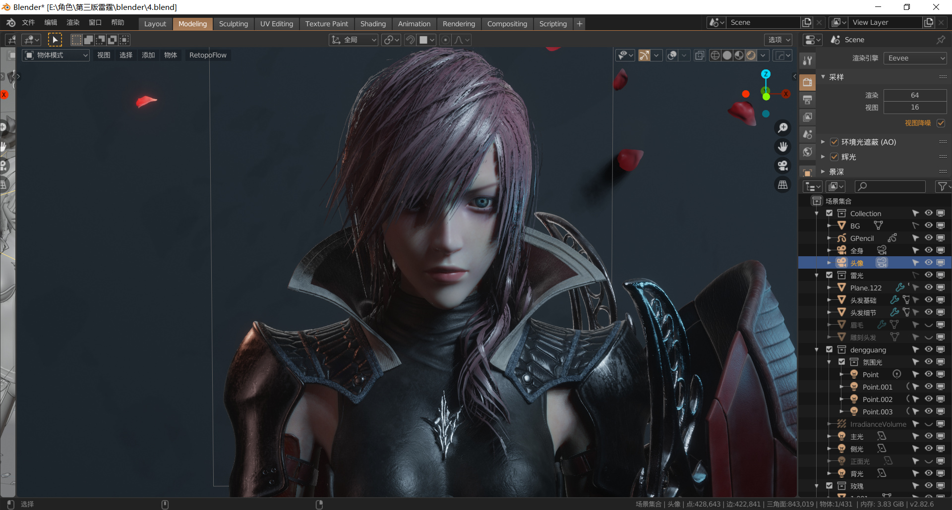 Lightning Final Fantasy WIP - Works in Progress - Blender Artists